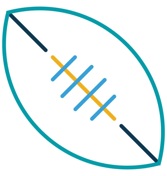 Rugby Isoliertes Vektorsymbol Editierbar — Stockvektor