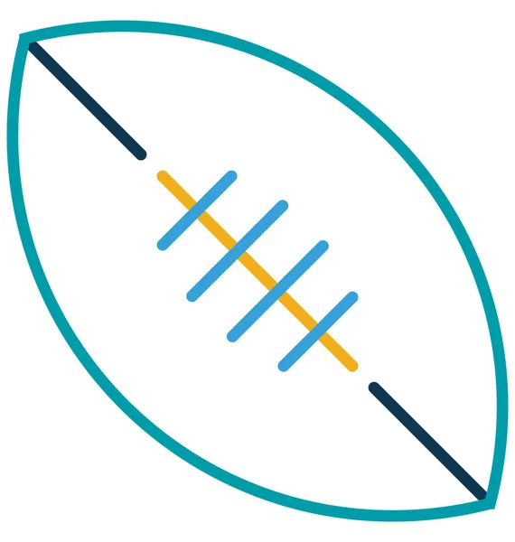 Rugby Geïsoleerd Vector Pictogram Bewerkbaar — Stockvector