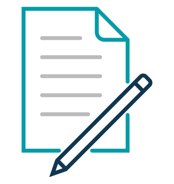 Writing Pad isolated Vector Icon Editable