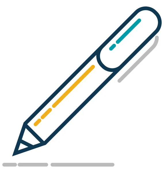 Pen Izolat Vector Icon Editabil — Vector de stoc
