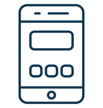 Telefon menüsü vektör simgesi