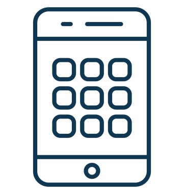 Telefon menüsü vektör simgesi