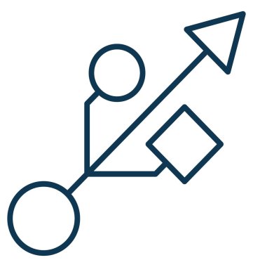 usb işaret vektör simgesi