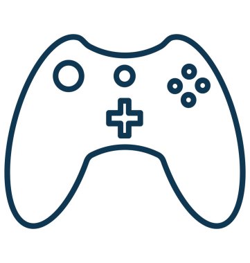 Gamepad anahat izole tamamen düzenlenebilir vektör simge