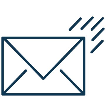 Giden e-posta vektör simgesi