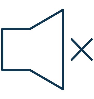 Sessiz ses vektör simgesi