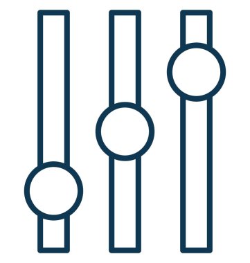 Ekolayzer anahat izole vektör simge tamamen düzenlenebilir