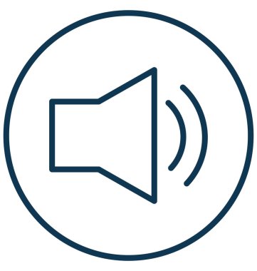 Ses anahat izole vektör simgesi tamamen düzenlenebilir