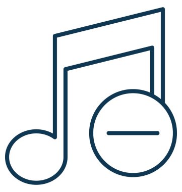 Müzik vektör simgesini kaldır