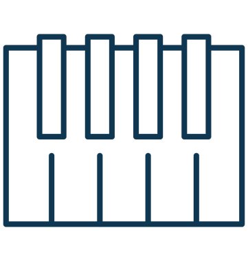 piyano klavyesi vektör simgesi