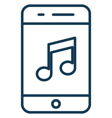 Mobil Multimedya vektör simgesi