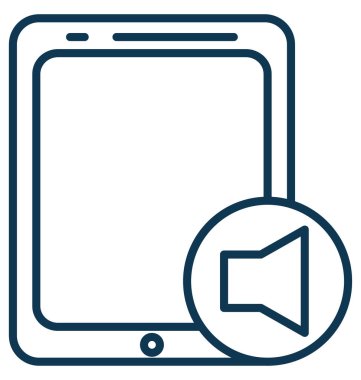 Tablet ses vektör simgesi