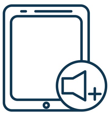 Tablet ses birim vektör simgesi