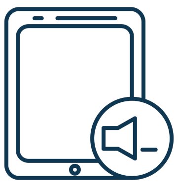  Tablet ses birim vektör simgesi