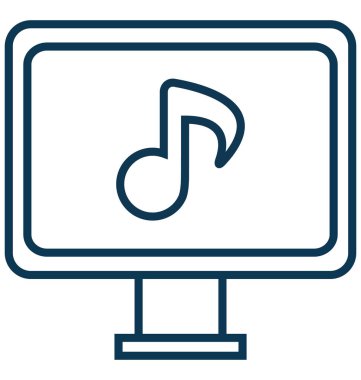Müzik Online vektör simgesi