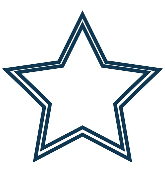 Star Outline Isolated Vector Icon Totalmente Editável —  Vetores de Stock