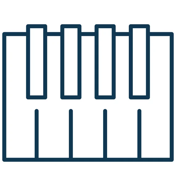 Піаніно Клавіатура Векторна Піктограма — стоковий вектор