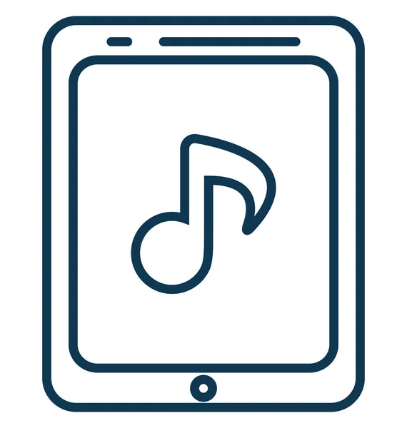 Tablet Musik Vektor Symbol — Stockvektor