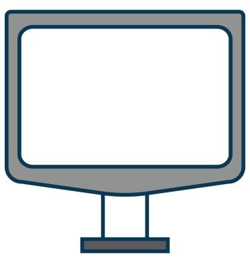 Renk vektör simgesi ile tamamen düzenlenebilir izole monitör anahat