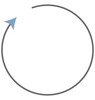 Ok anahat renk vektör simgesi ile tamamen düzenlenebilir izole Yenile