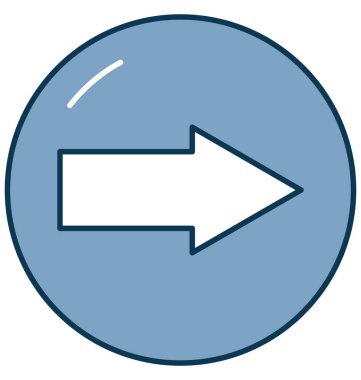 İleri düğmesi anahat izole renk vektör simge ile tamamen düzenlenebilir