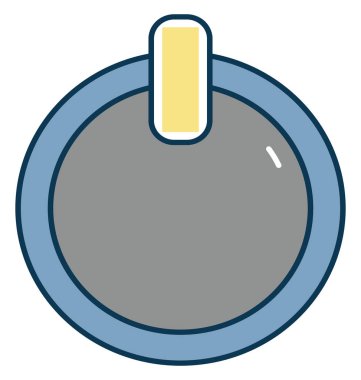 Güç düğmesi anahat izole renk vektör simge ile tamamen düzenlenebilir