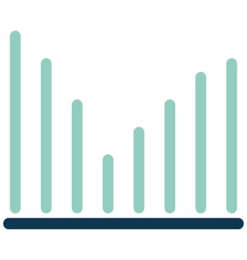 Ses barlar anahat izole renk vektör simge ile tamamen düzenlenebilir