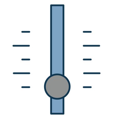 İzole renk vektör simge ile tamamen düzenlenebilir ekolayzer anahat