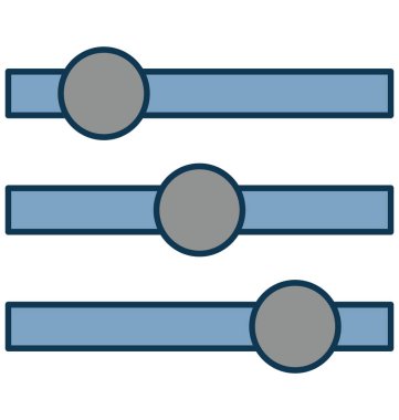 İzole renk vektör simge ile tamamen düzenlenebilir ekolayzer anahat