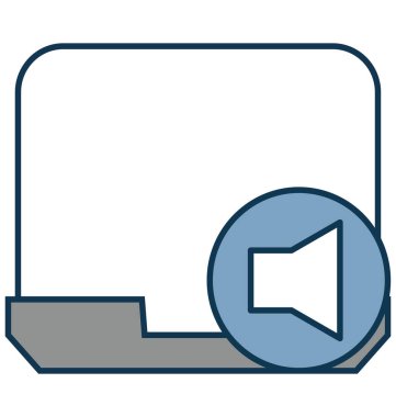 Dizüstü cilt anahat izole renk vektör simge ile tamamen düzenlenebilir