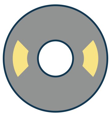 İzole renk vektör simge ile tamamen düzenlenebilir Cd anahat