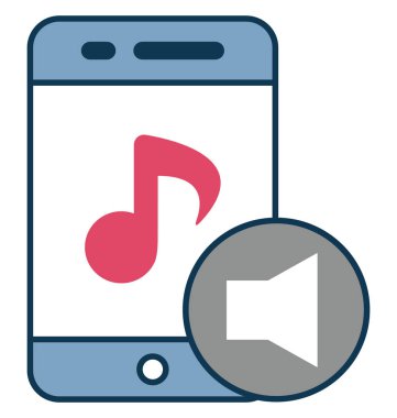 Anahat renk vektör simgesi ile tamamen düzenlenebilir izole zil Mobile