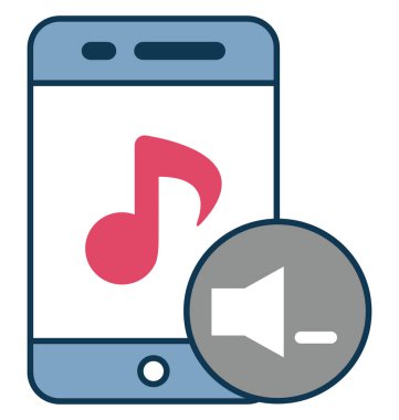  Tablet ses birim anahat izole renk vektör simge ile tamamen düzenlenebilir