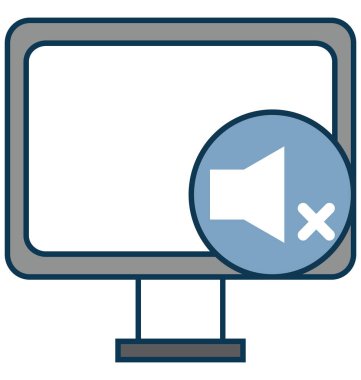 Sessiz ses vektör simgesi