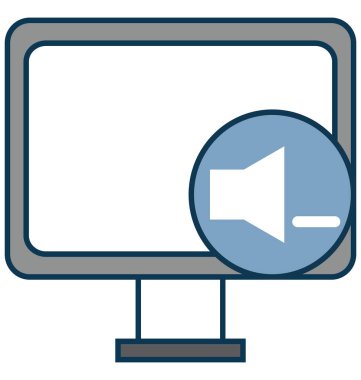 LCD renk vektör simgesi ile tamamen düzenlenebilir izole birim anahat ile