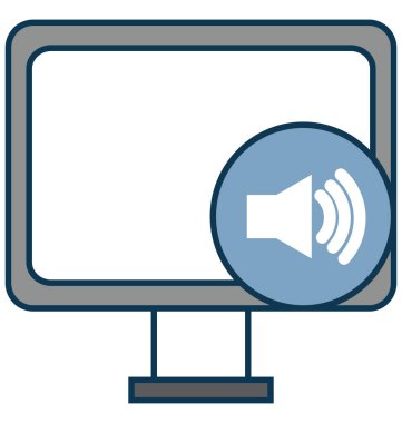 LCD renk vektör simgesi ile tamamen düzenlenebilir izole birim anahat ile