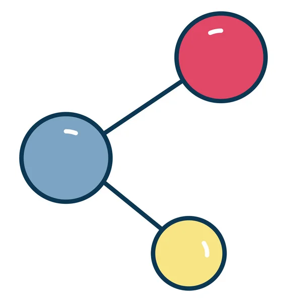 Compartir Esquema Aislado Con Icono Del Vector Color Totalmente Editable — Archivo Imágenes Vectoriales