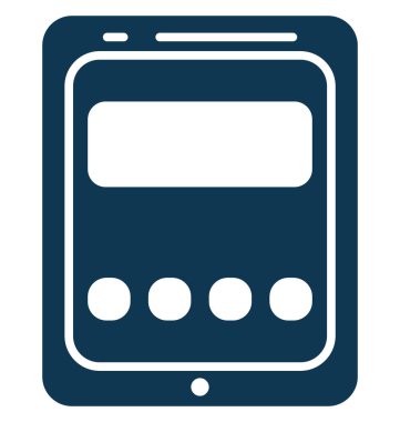 Tablet menüsünden Glif vektör simgesi düzenlenebilir