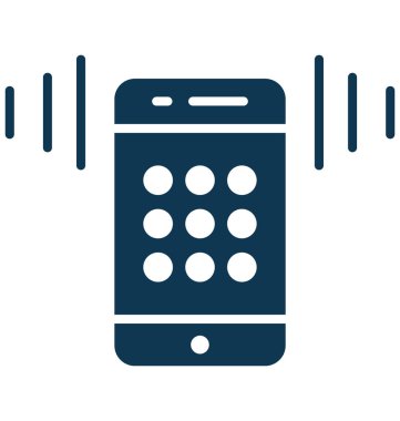 Cep Zil glif vektör simge düzenlenebilir