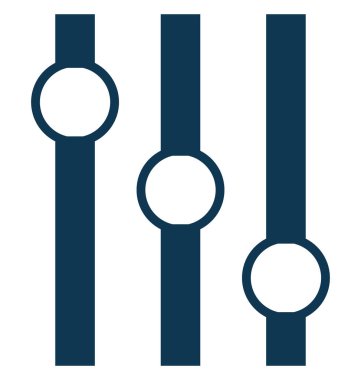 Ekolayzer glif vektör simge düzenlenebilir