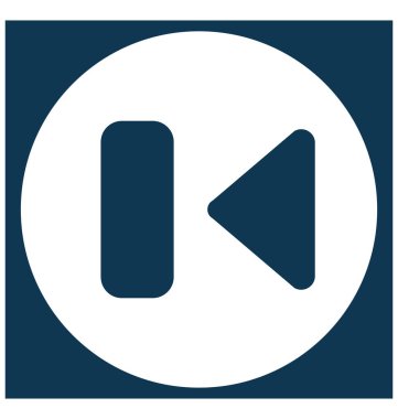 Rewind düğme glif vektör simgesi düzenlenebilir