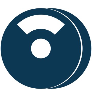 CD zarfı glif vektör simge düzenlenebilir