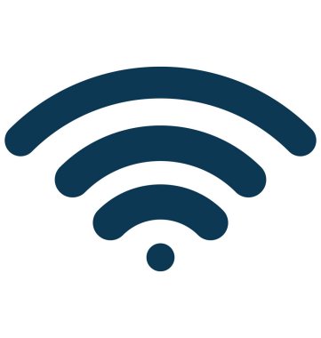 WiFi dalgalar glif vektör simge düzenlenebilir