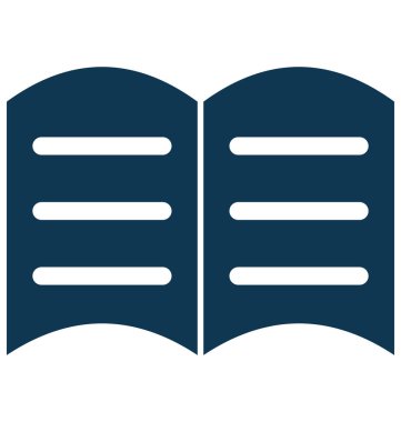 Kitap glif vektör simgesi düzenlenebilir