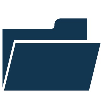 Bilgisayar klasör glif vektör simgesi düzenlenebilir 