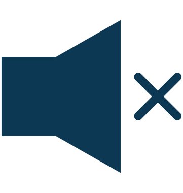 Sessiz ses glif vektör simgesi düzenlenebilir