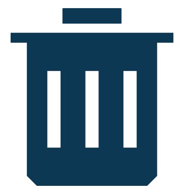 Çöp kovası glif vektör simge düzenlenebilir 