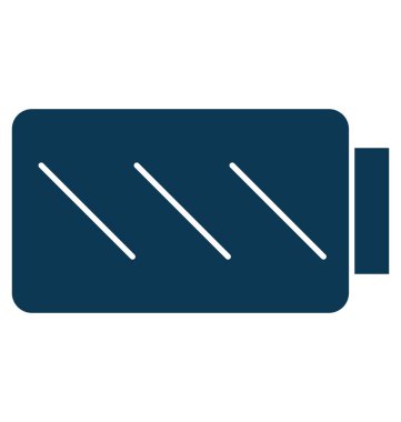 Pil glif vektör simgesi düzenlenebilir