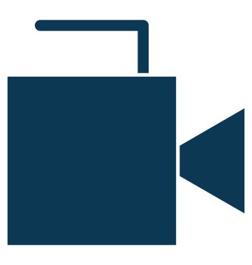 Film kaydedici glif vektör simge düzenlenebilir