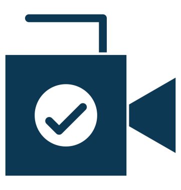 Kamera Tripod glif vektör simgesi düzenlenebilir